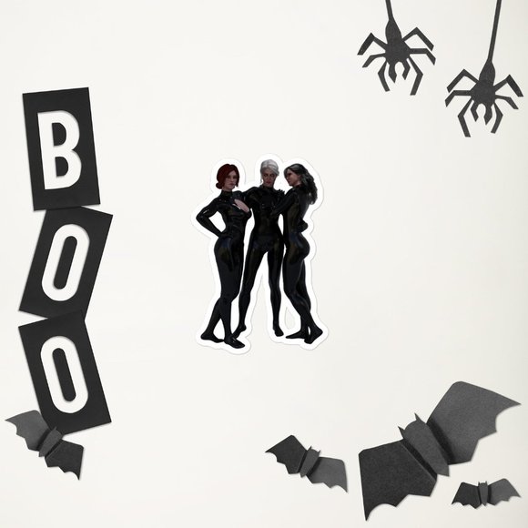 Sexy Triss, Yennefer & Ciri in Spy Suit Bubble-free stickers (Customizable) - Picture 2 of 3